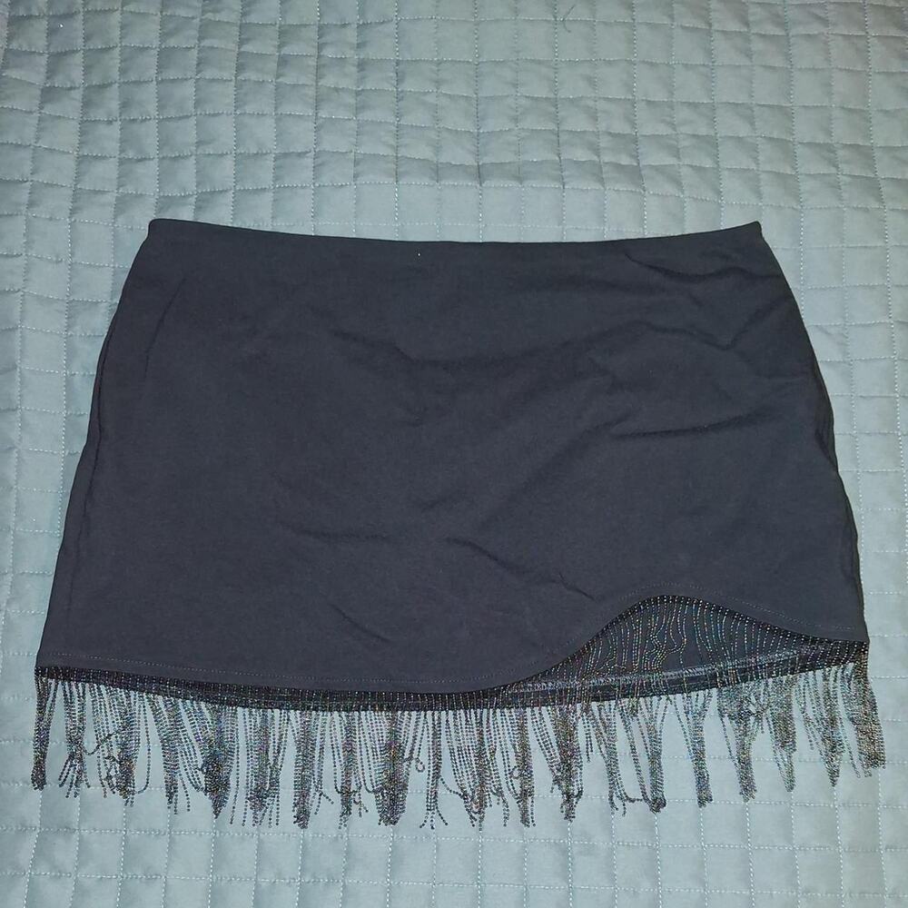 ✨ URBAN OUTFITTERS KIMCHI BLUE FRINGE MICRO MINI SKORT ✨